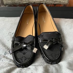Coach, black, 6.5 flat loafer